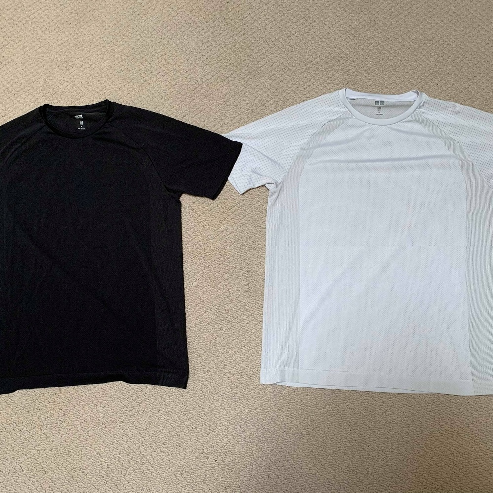 SET OF 2 Uniqlo Men's Dry-Ex Workout Tees Size M